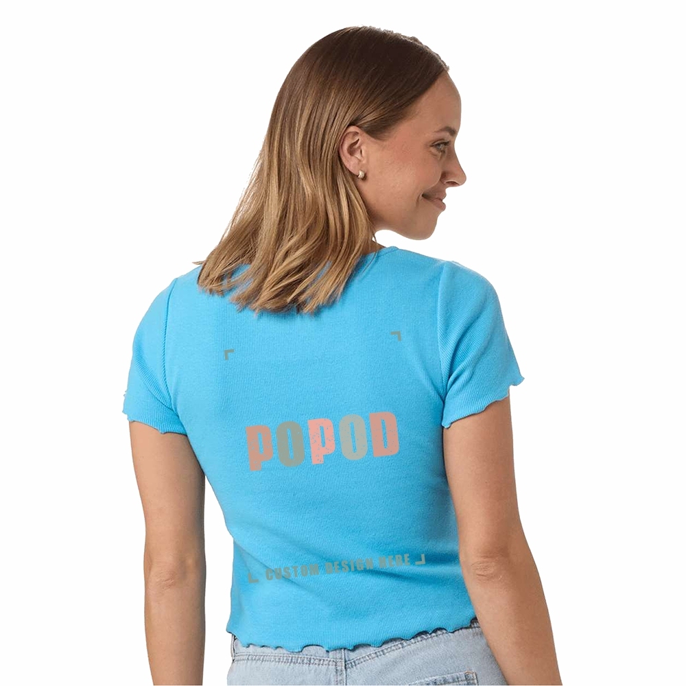 9 Colors Women's ribbed short sleeves PP1698