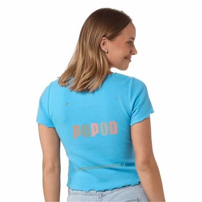 9 Colors Women's ribbed short sleeves PP1698