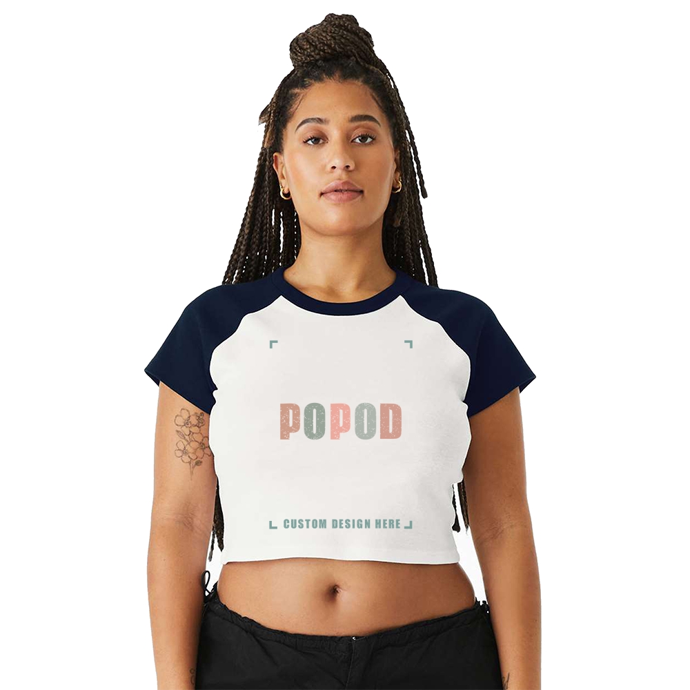 8 Colors Women's Micro Rib Raglan Baby Tee PP8854