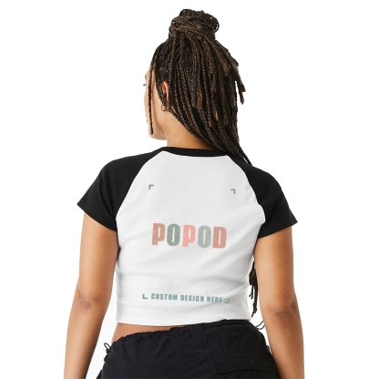 8 Colors Women's Micro Rib Raglan Baby Tee PP8854