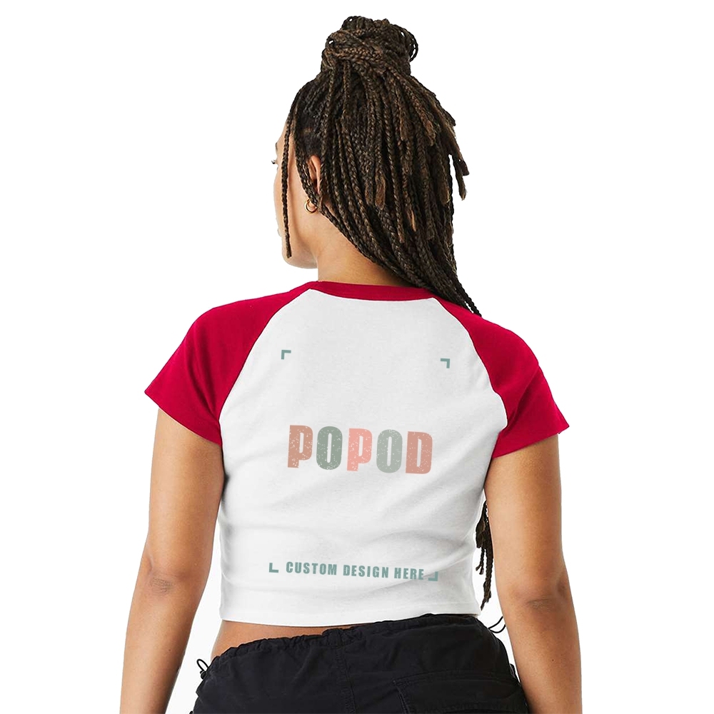 8 Colors Women's Micro Rib Raglan Baby Tee PP8854