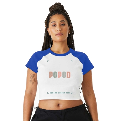 8 Colors Women's Micro Rib Raglan Baby Tee PP8854