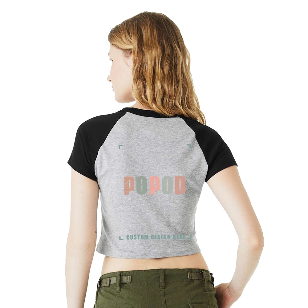 8 Colors Women's Micro Rib Raglan Baby Tee PP8854