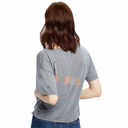 4 Colors Women's Boxy Open Neck Tee PP1653