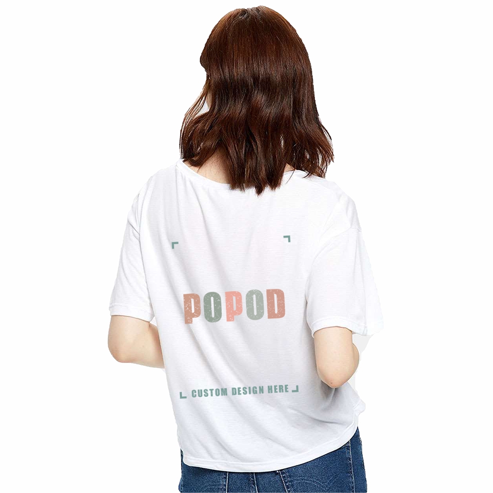 4 Colors Women's Boxy Open Neck Tee PP1653