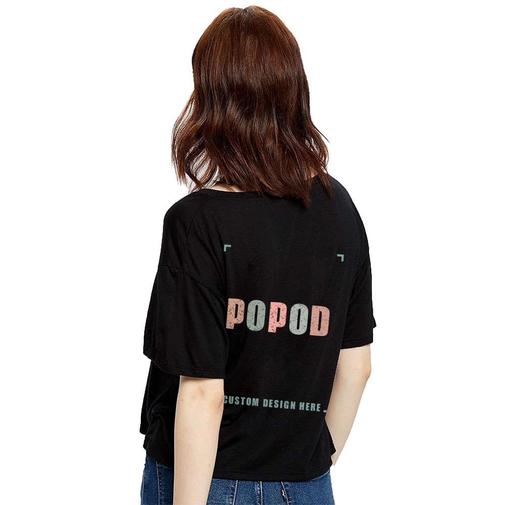 4 Colors Women's Boxy Open Neck Tee PP1653