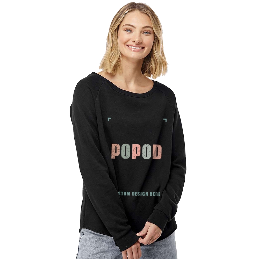 7 Colors Women's Wave Wash Crewneck Sweatshirt