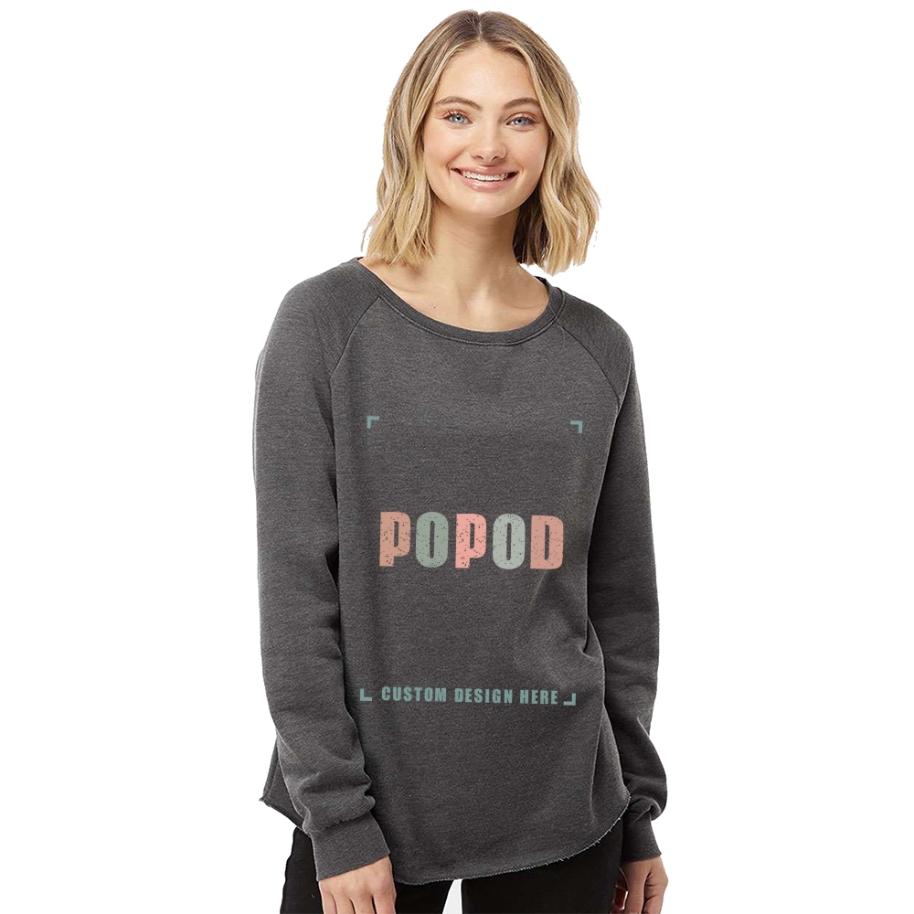 7 Colors Women's Wave Wash Crewneck Sweatshirt