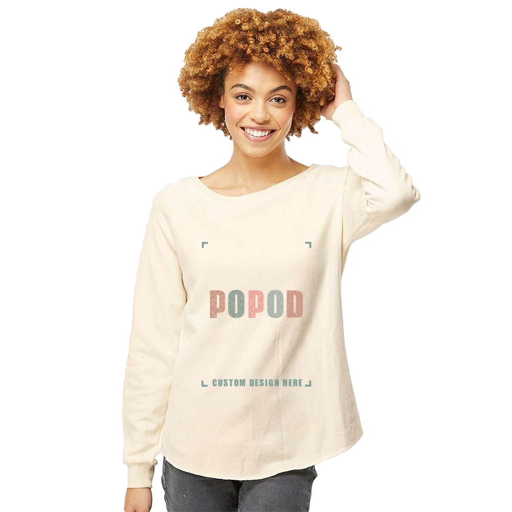7 Colors Women's Wave Wash Crewneck Sweatshirt