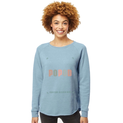 7 Colors Women's Wave Wash Crewneck Sweatshirt