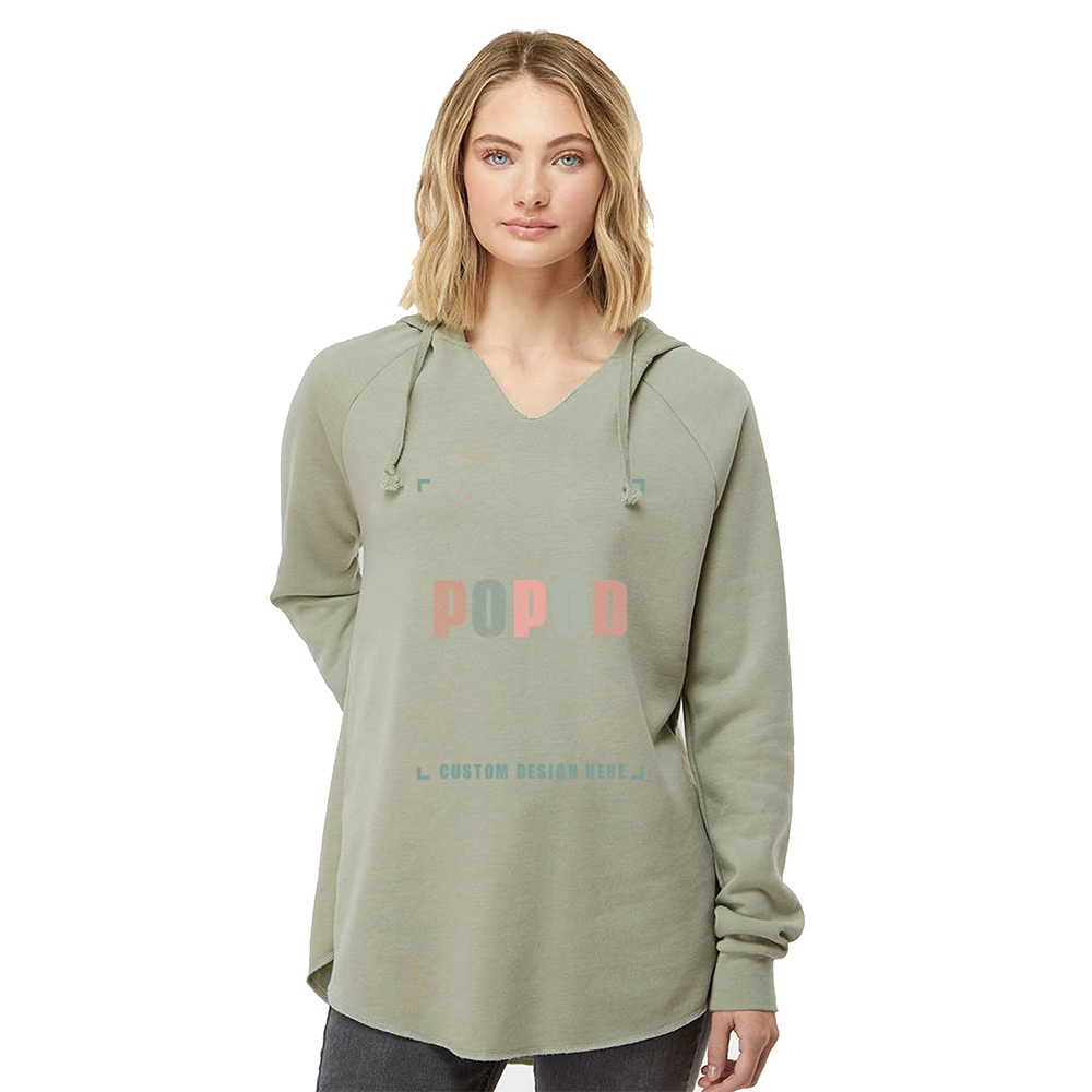 7 Colors Women’s V-neck Hooded Sweatshirt PP4142