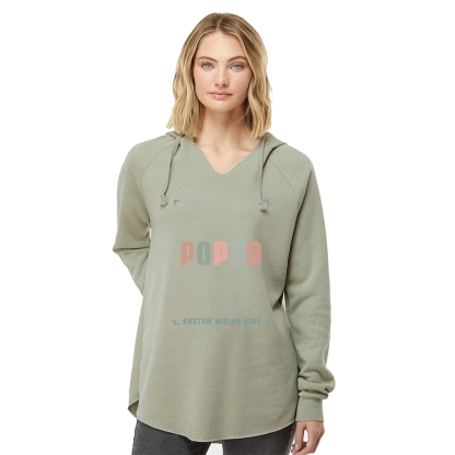 7 Colors  Women’s V-neck Hooded Sweatshirt PP4142