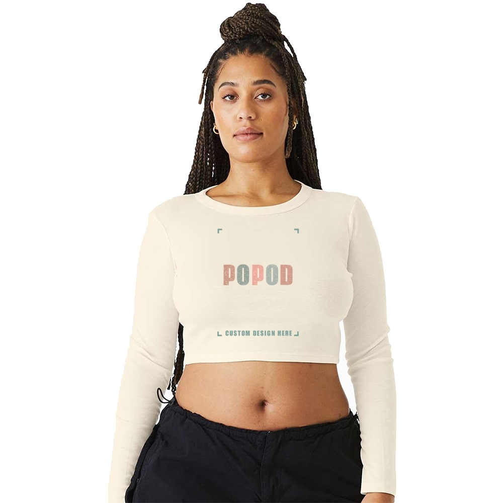 5 Colors Women's Micro Rib Long Sleeve Baby Tee PP4189