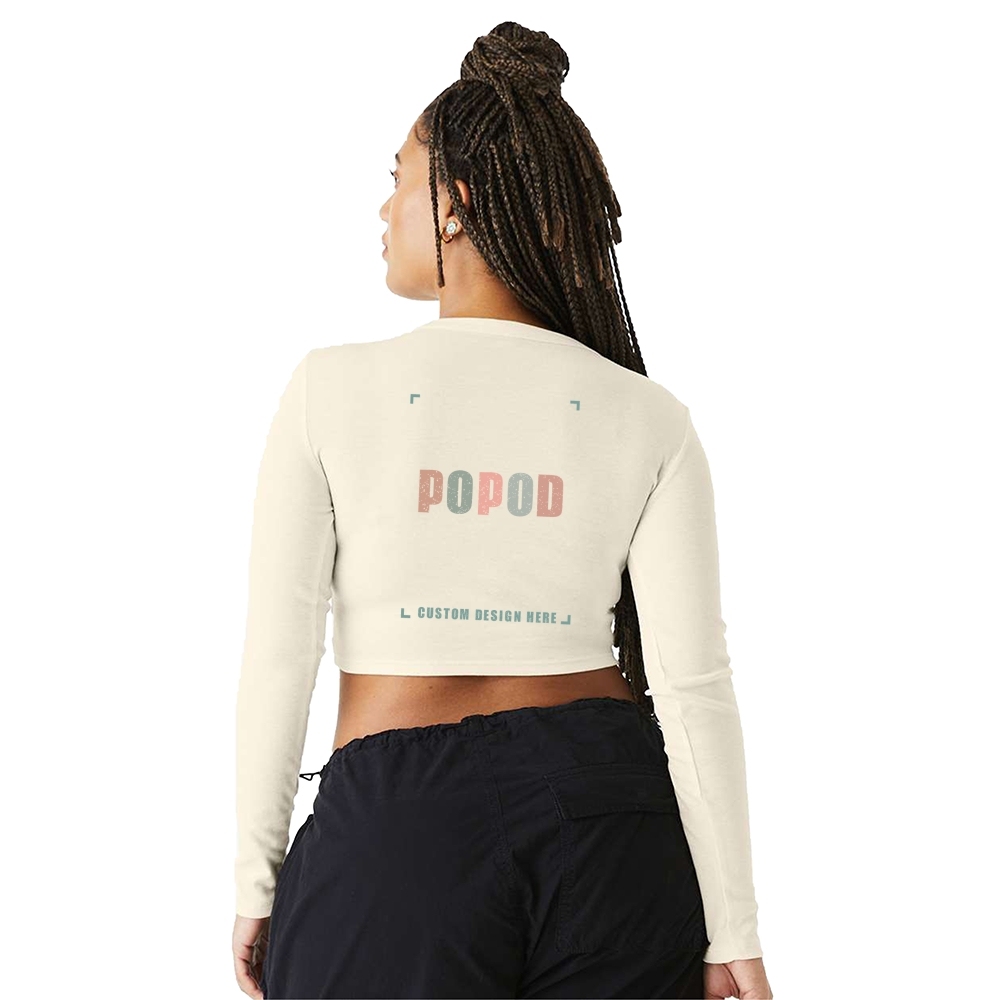 5 Colors Women's Micro Rib Long Sleeve Baby Tee PP4189