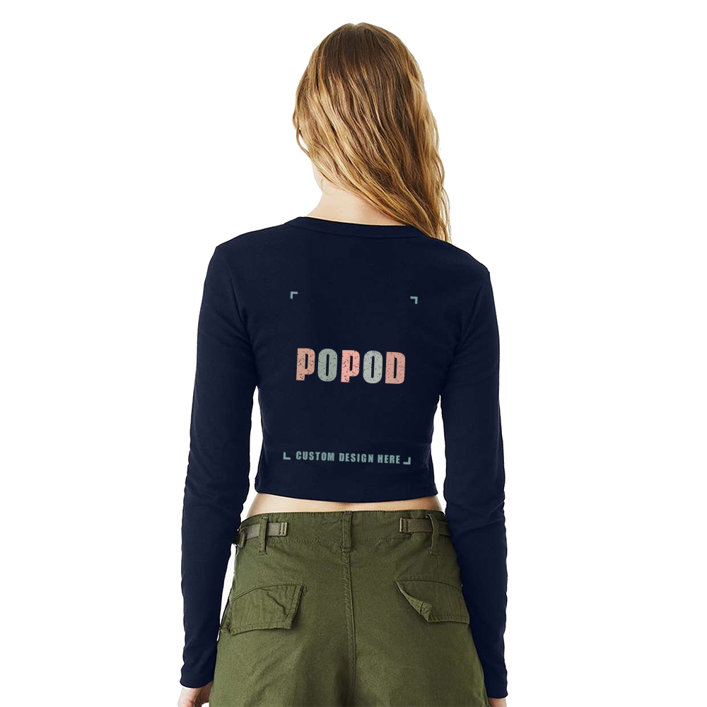 5 Colors Women's Micro Rib Long Sleeve Baby Tee PP4189