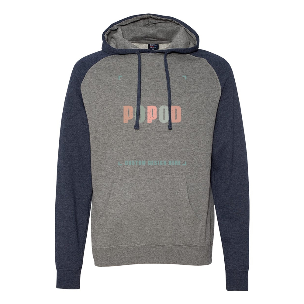 5 Colors Unisex Raglan Hooded Sweatshirt PP9721
