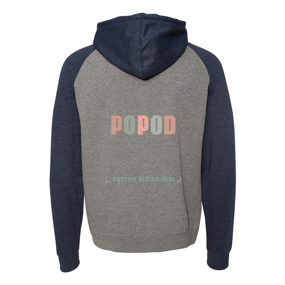 5 Colors Unisex Raglan Hooded Sweatshirt PP9721