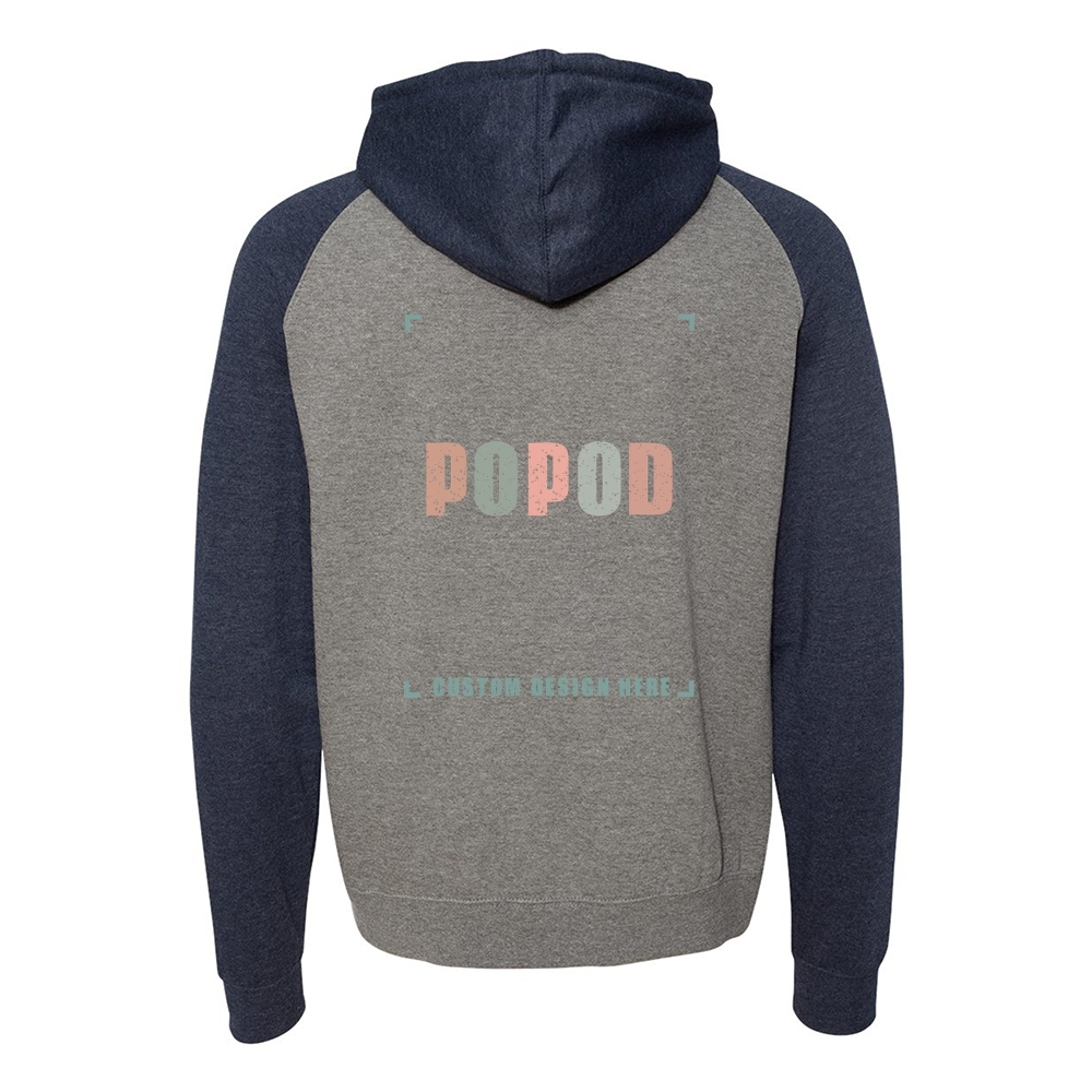 5 Colors Unisex Raglan Hooded Sweatshirt PP9721
