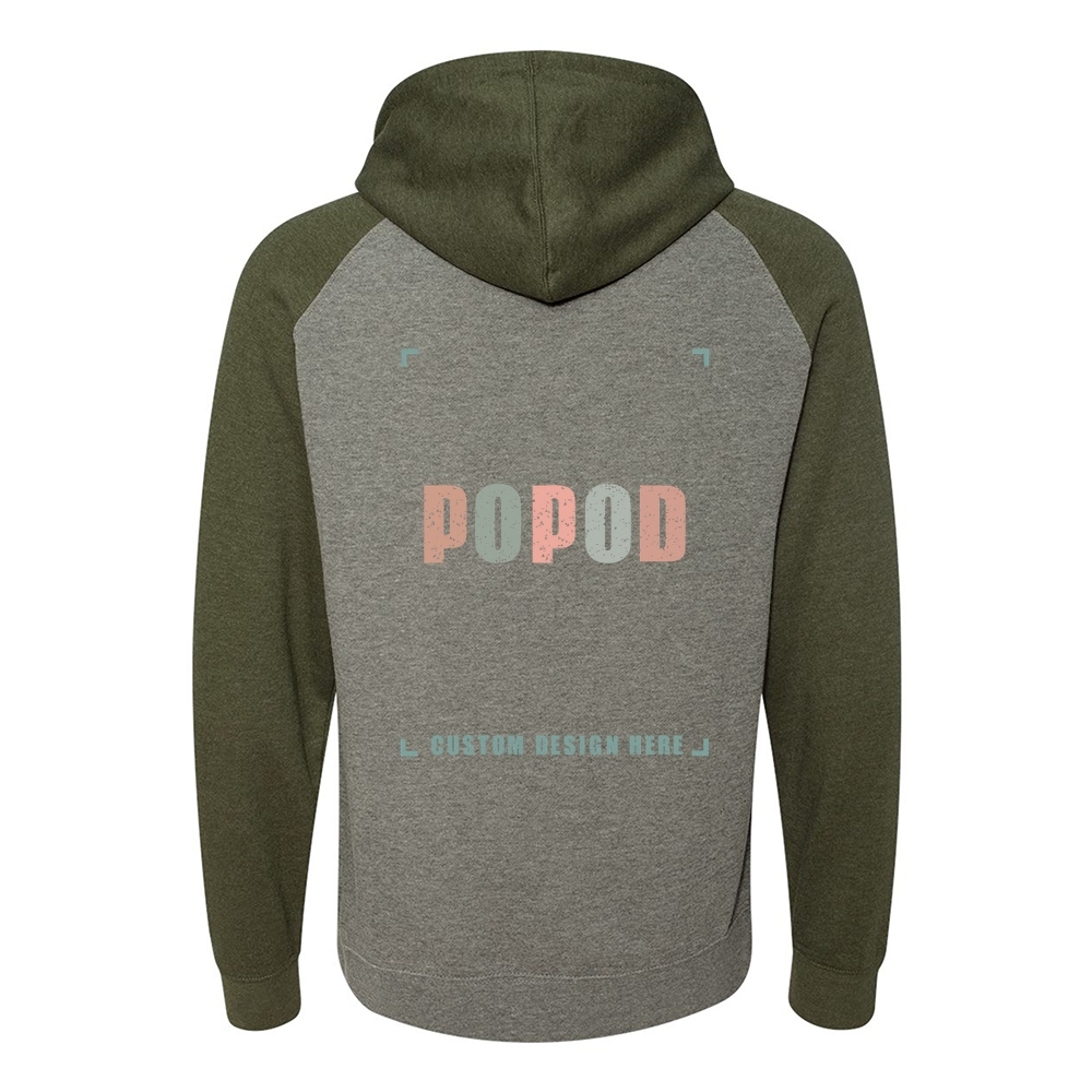 5 Colors Unisex Raglan Hooded Sweatshirt PP9721