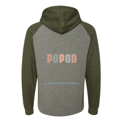 5 Colors Unisex Raglan Hooded Sweatshirt PP9721