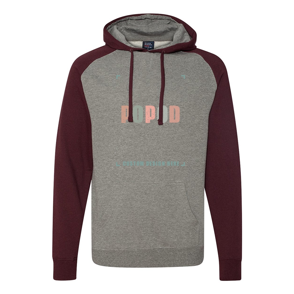 5 Colors Unisex Raglan Hooded Sweatshirt PP9721