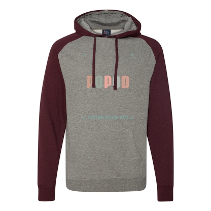 5 Colors Unisex Raglan Hooded Sweatshirt PP9721