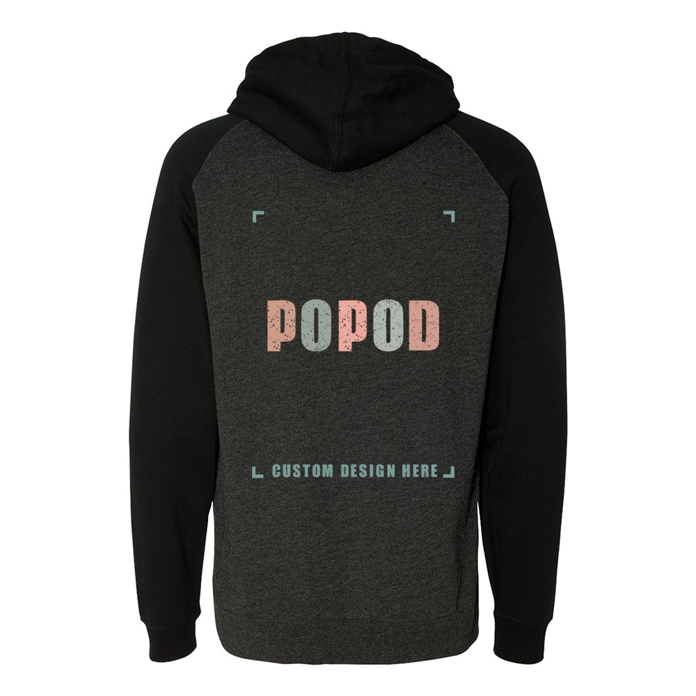 5 Colors Unisex Raglan Hooded Sweatshirt PP9721