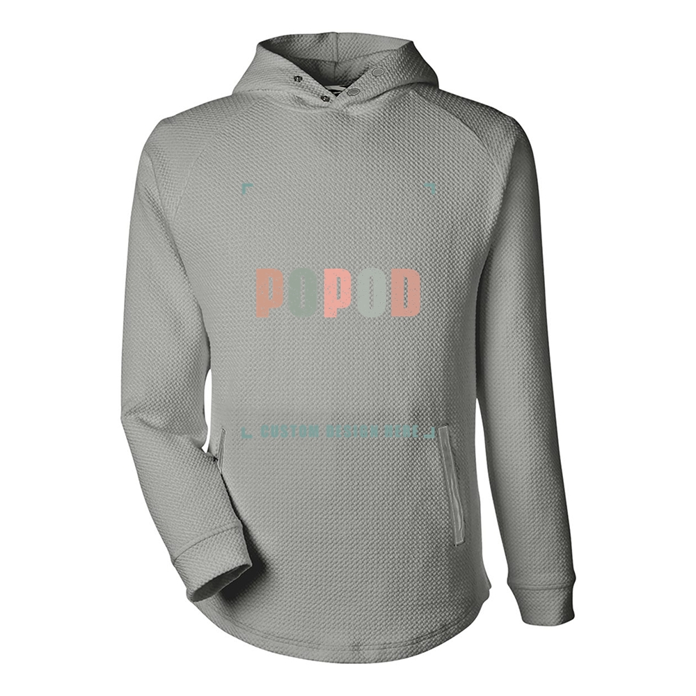 5 Colors Unisex Soft Waffle Hooded Pullover PP3916