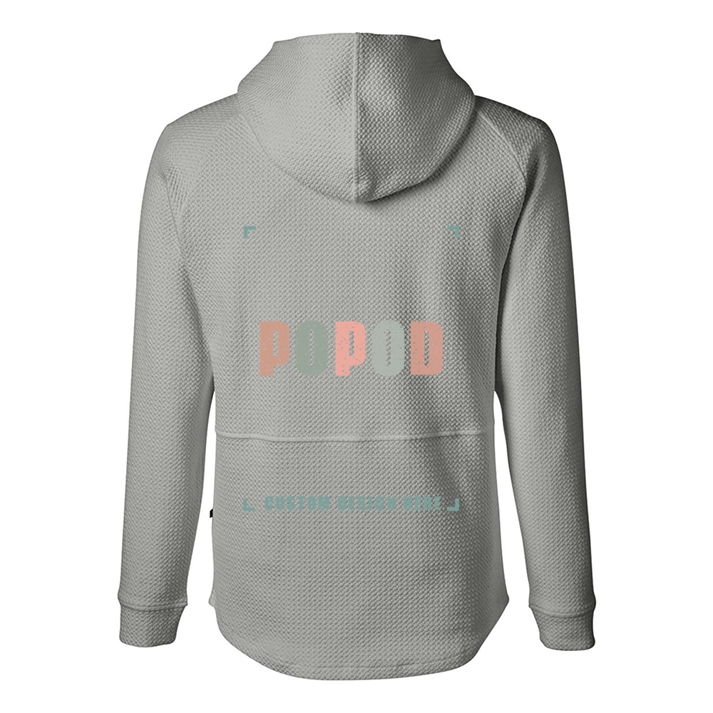 5 Colors Unisex Soft Waffle Hooded Pullover PP3916