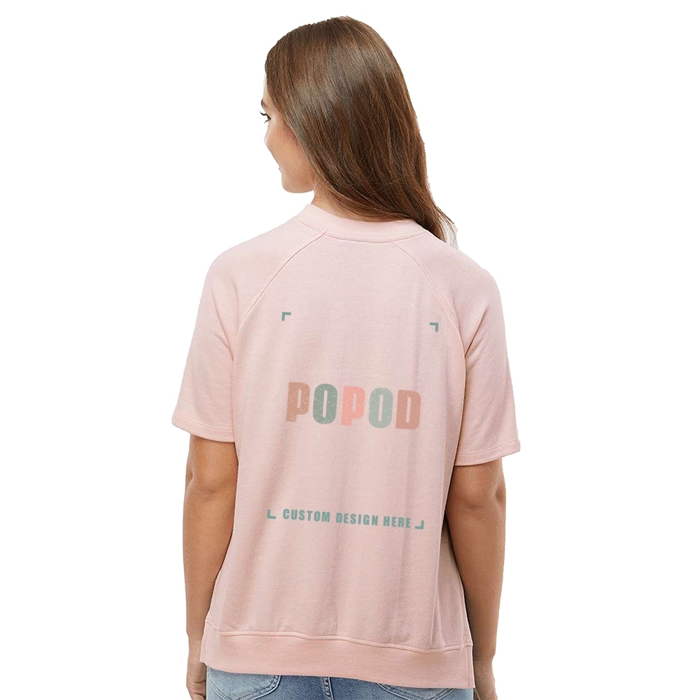 5 Colors Women's Short Sleeve Crewneck Sweatshirt PP4169