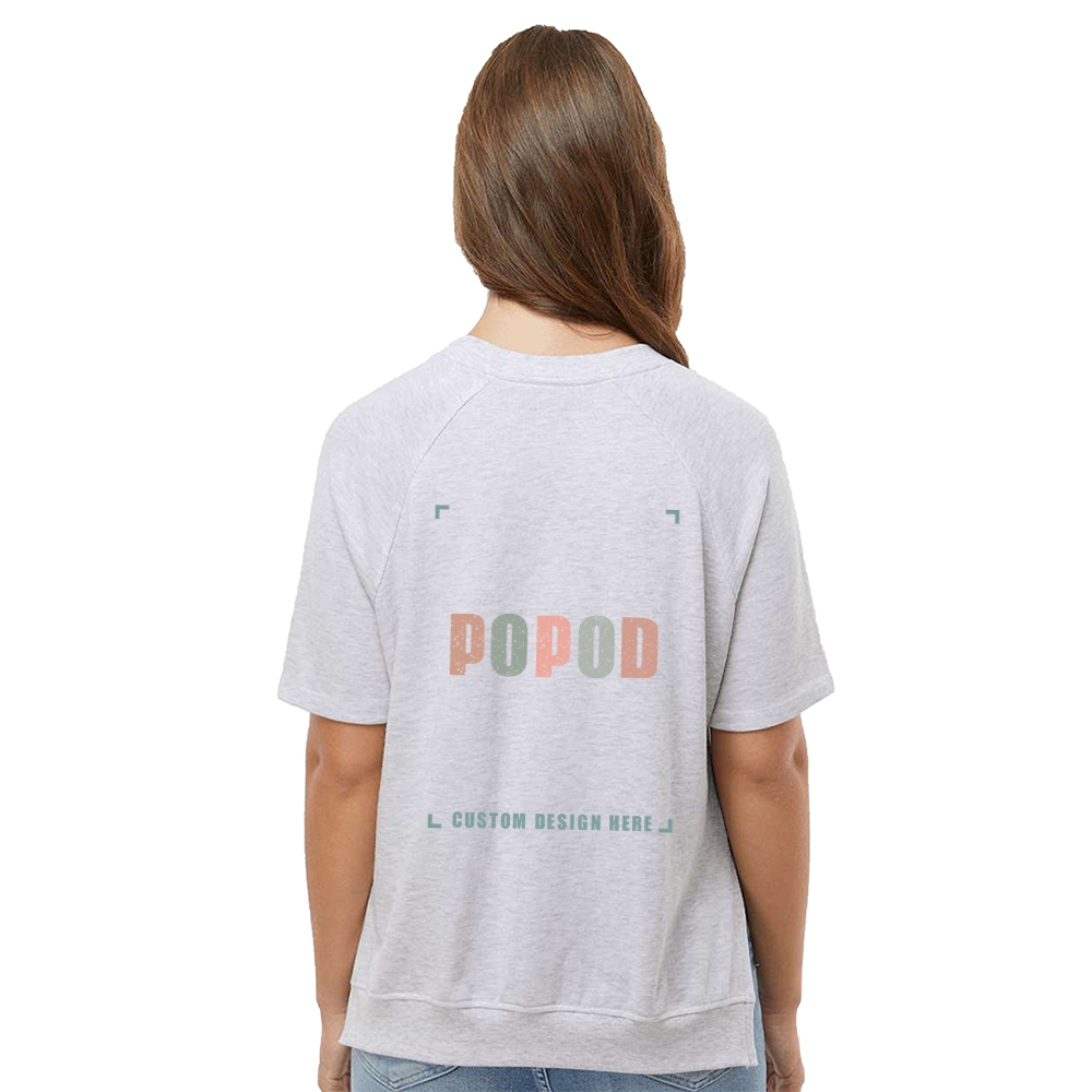 5 Colors Women's Short Sleeve Crewneck Sweatshirt PP4169