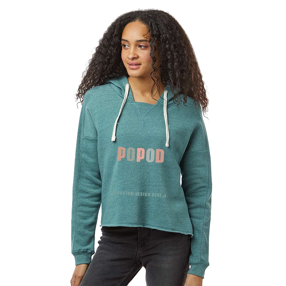 3 Colors Women's Crop Hooded PP9187