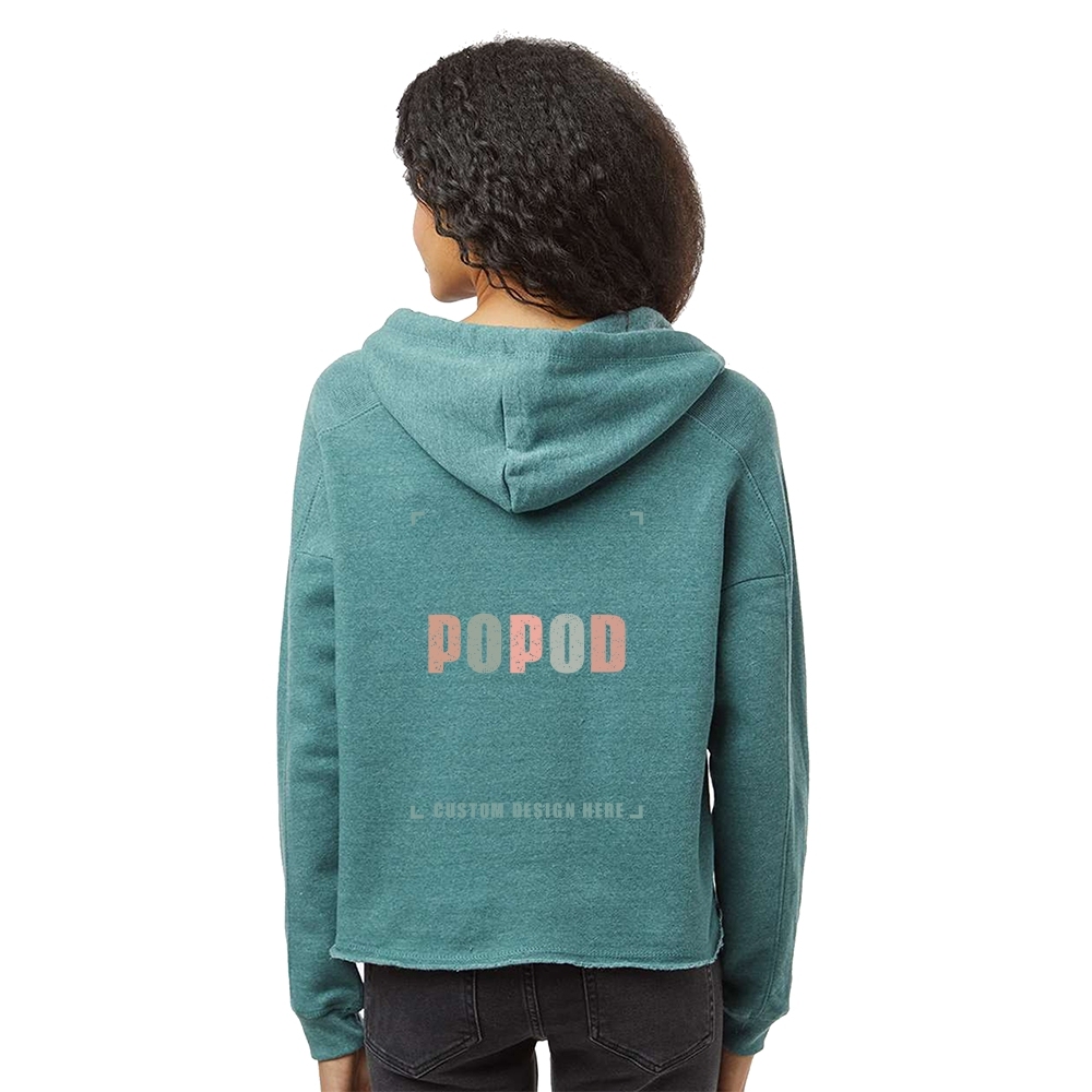 3 Colors Women's Crop Hooded PP9187