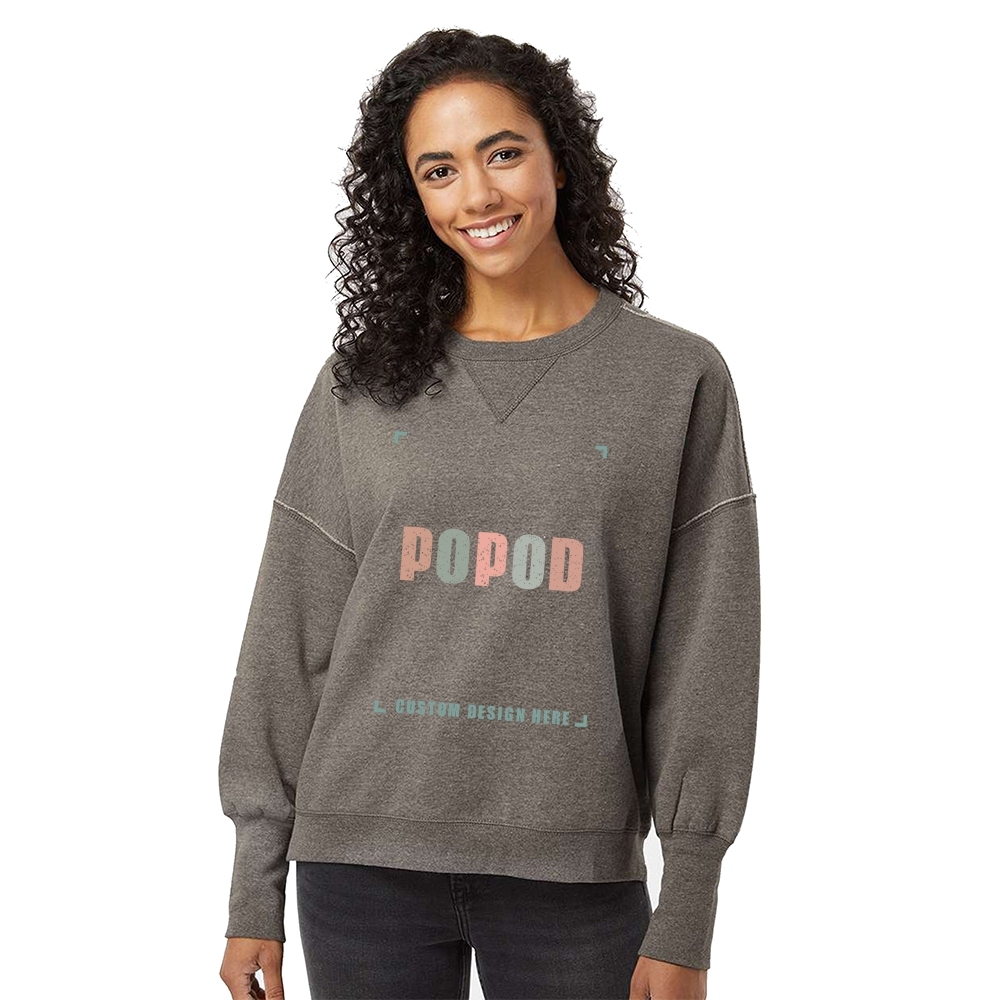 2 Colors Women's Fleece Crewneck Sweatshirt PP9224