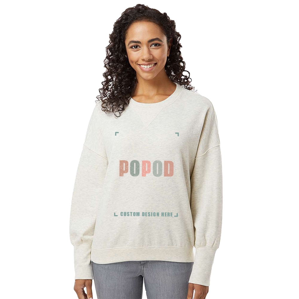 2 Colors Women's Fleece Crewneck Sweatshirt PP9224