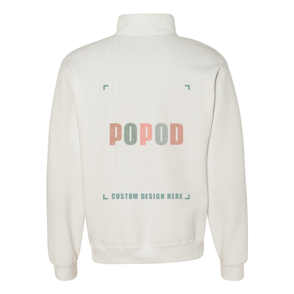 11 Colors Unisex Cadet Collar Quarter-Zip Sweatshirt PP9278