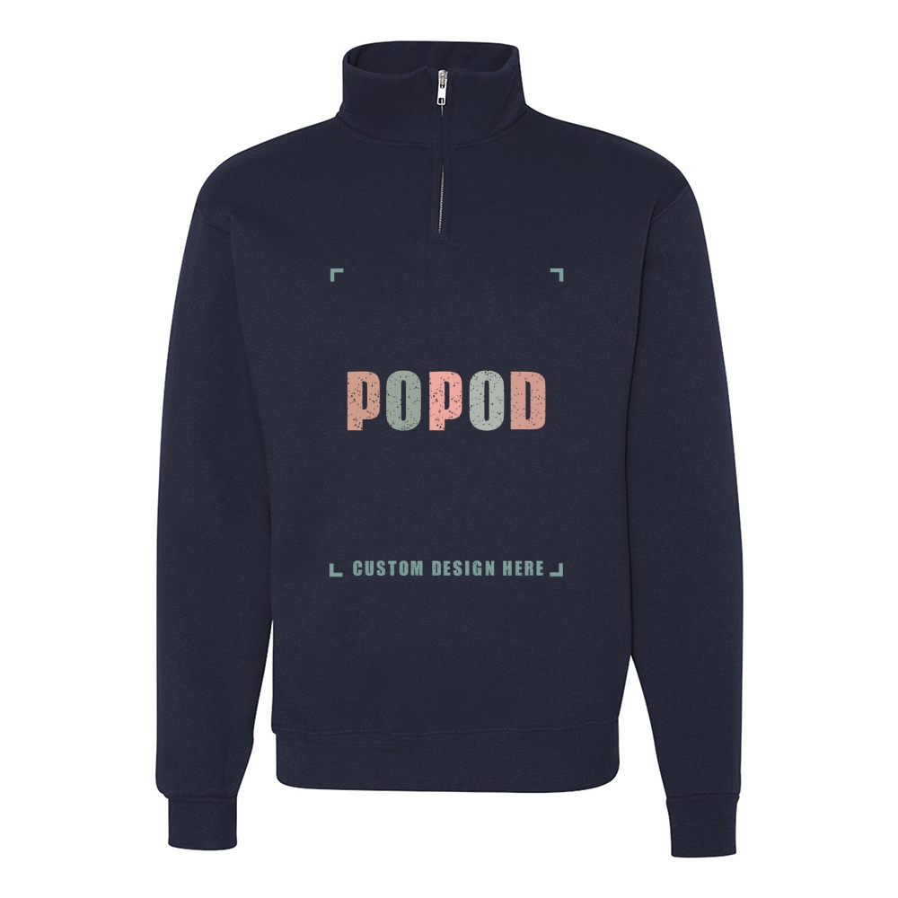 11 Colors Unisex Cadet Collar Quarter-Zip Sweatshirt PP9278