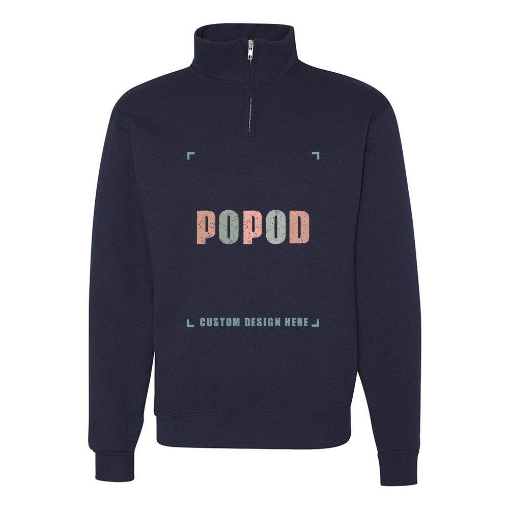 11 Colors Unisex Cadet Collar Quarter-Zip Sweatshirt PP9278