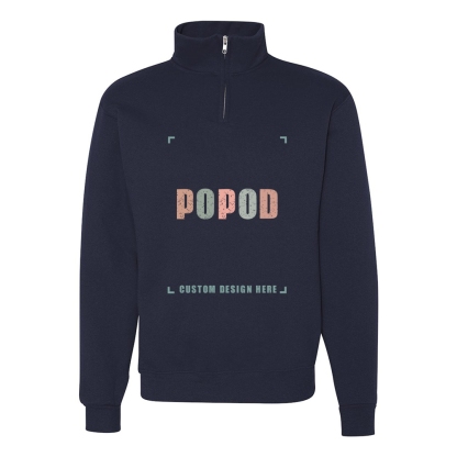 11 Colors Unisex Cadet Collar Quarter-Zip Sweatshirt PP9278