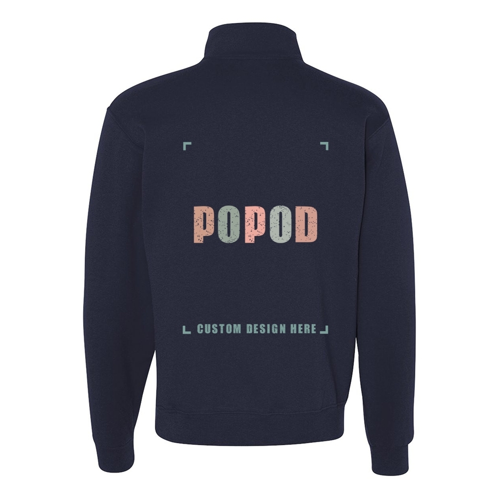 11 Colors Unisex Cadet Collar Quarter-Zip Sweatshirt PP9278