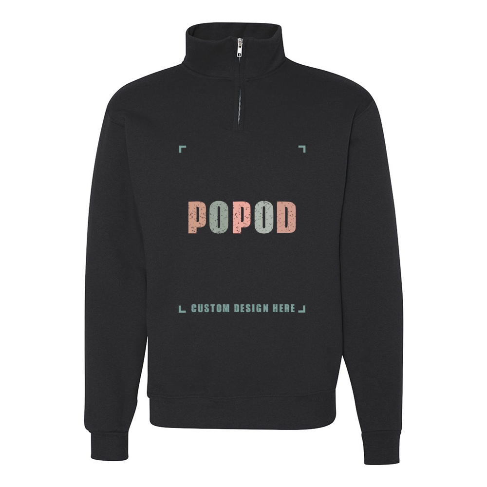 11 Colors Unisex Cadet Collar Quarter-Zip Sweatshirt PP9278