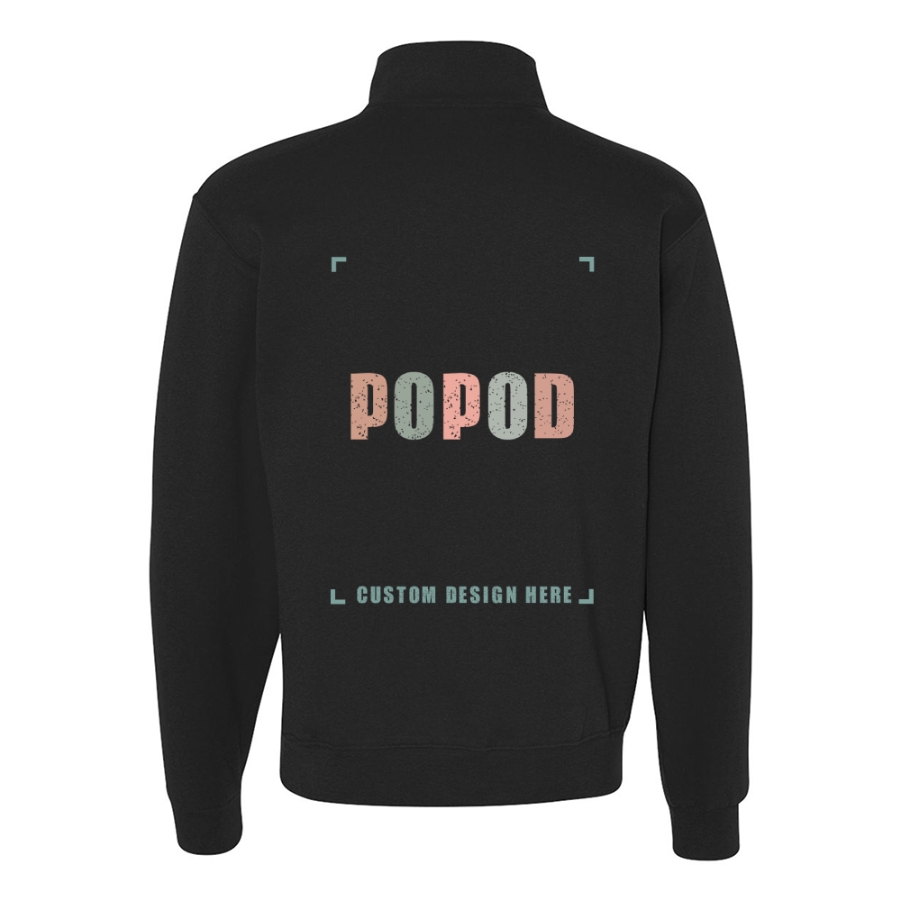 11 Colors Unisex Cadet Collar Quarter-Zip Sweatshirt PP9278