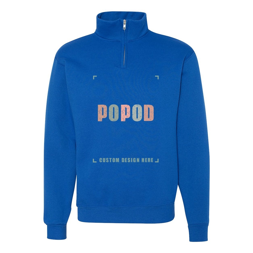 11 Colors Unisex Cadet Collar Quarter-Zip Sweatshirt PP9278