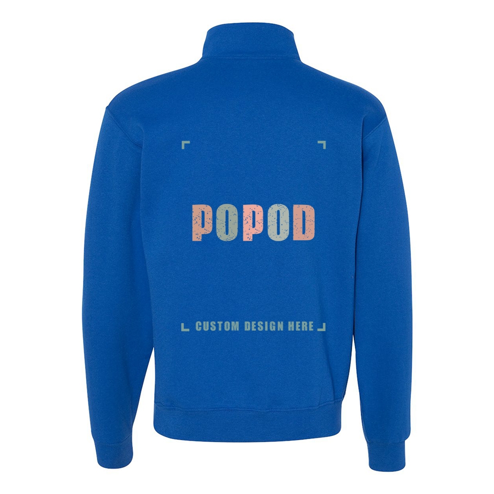 11 Colors Unisex Cadet Collar Quarter-Zip Sweatshirt PP9278