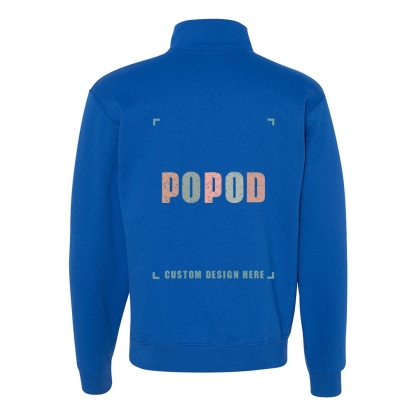 11 Colors Unisex Cadet Collar Quarter-Zip Sweatshirt PP9278