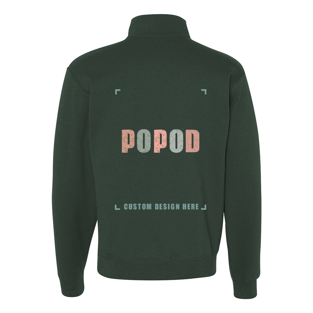 11 Colors Unisex Cadet Collar Quarter-Zip Sweatshirt PP9278