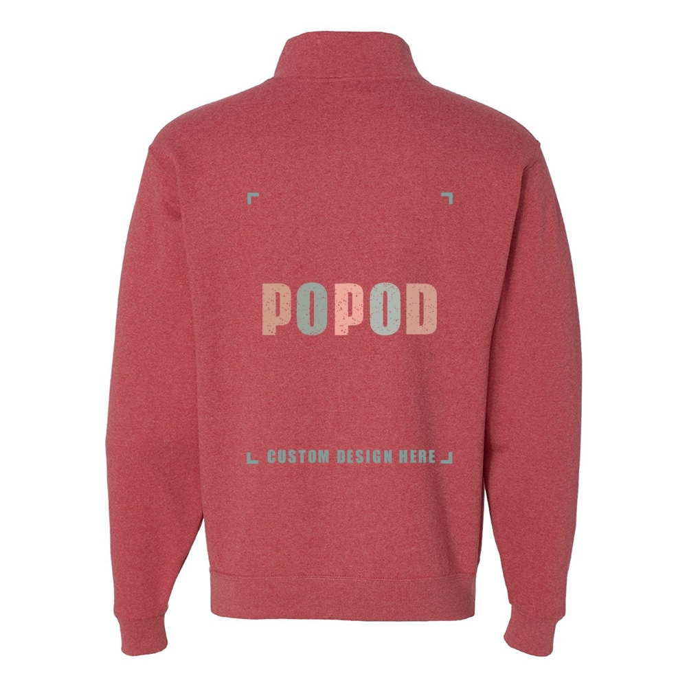 11 Colors Unisex Cadet Collar Quarter-Zip Sweatshirt PP9278