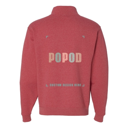 11 Colors Unisex Cadet Collar Quarter-Zip Sweatshirt PP9278