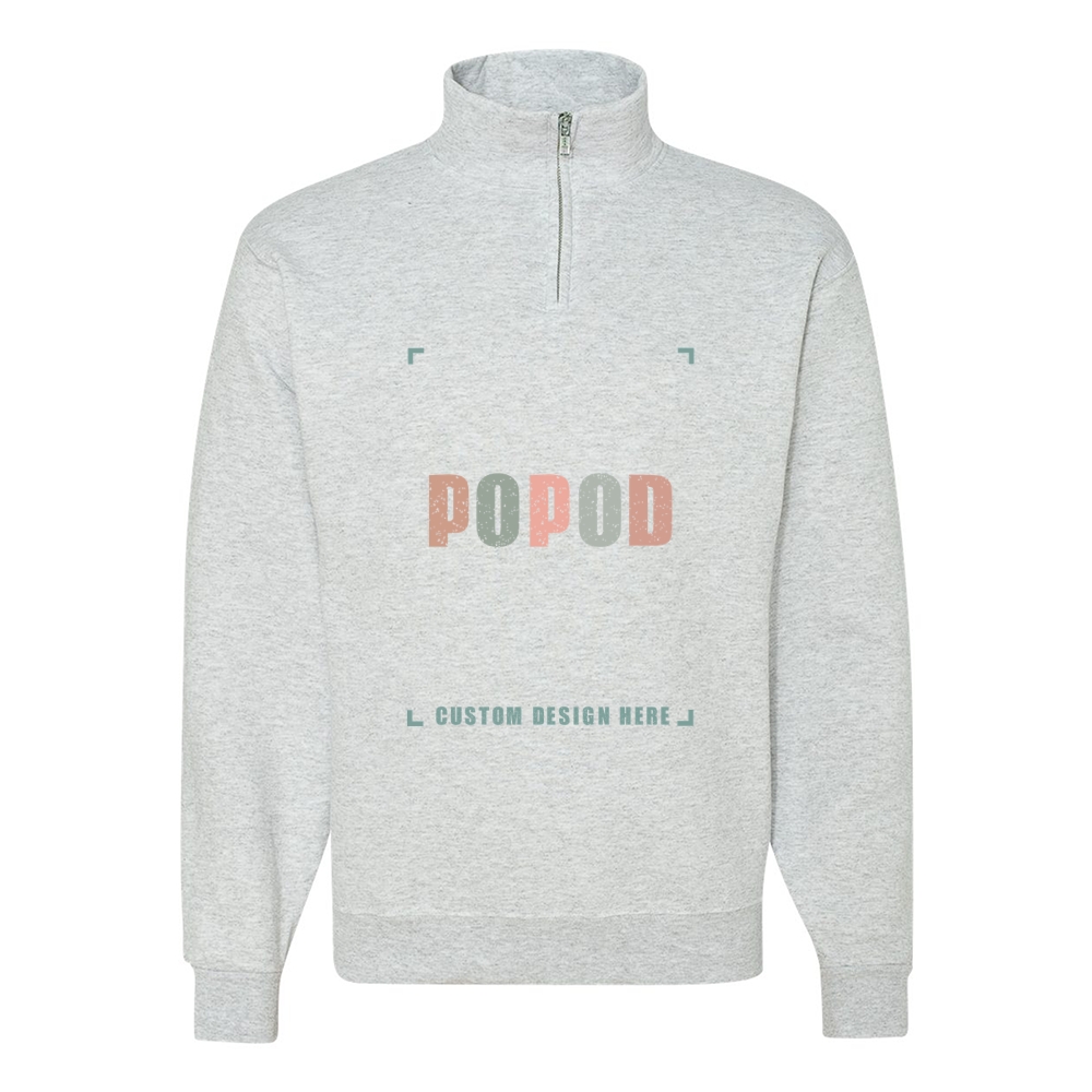 11 Colors Unisex Cadet Collar Quarter-Zip Sweatshirt PP9278