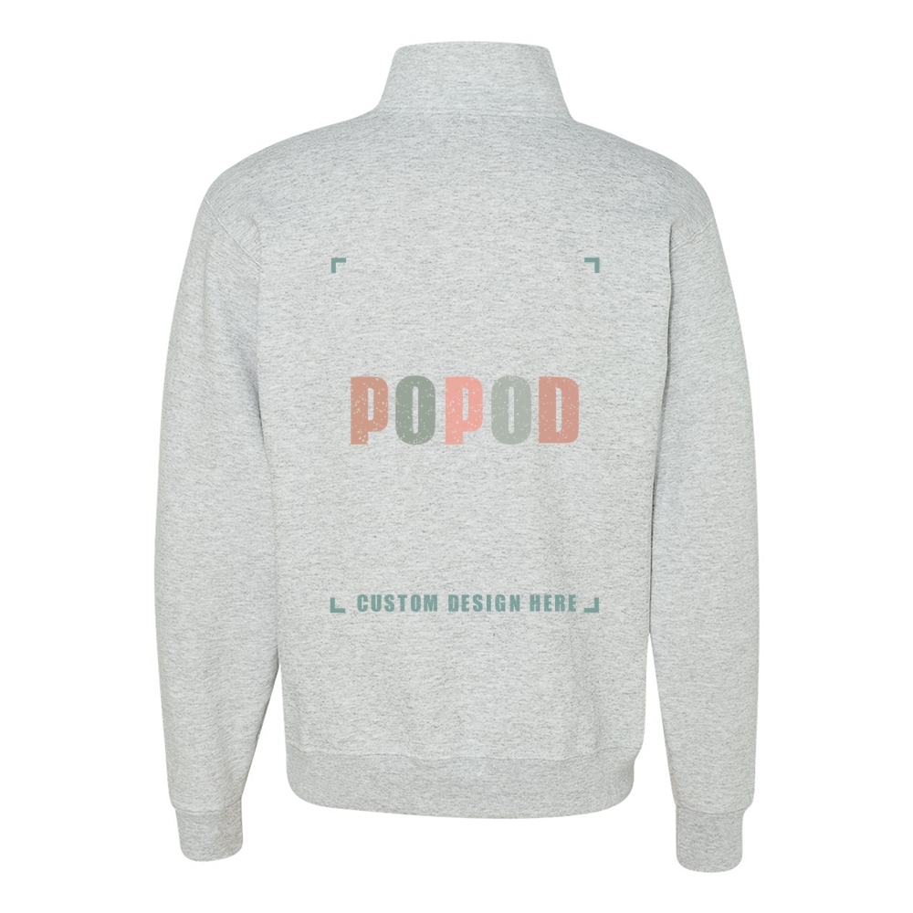 11 Colors Unisex Cadet Collar Quarter-Zip Sweatshirt PP9278